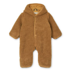 Liewood Fraser Baby-Overall „Golden caramel“, Teddystoff, Gr. 68-80