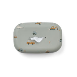 DELISTED Liewood Feuchttücherbox Oline „Vehicles / Dove blue mix“, 19x11x6cm – Bild 3