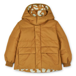 Liewood Paloma Daunenjacke für Kinder „Mega leo / Golden caramel“, Wendejacke, Gr. 80, 86, 98, 104, 116, 122
