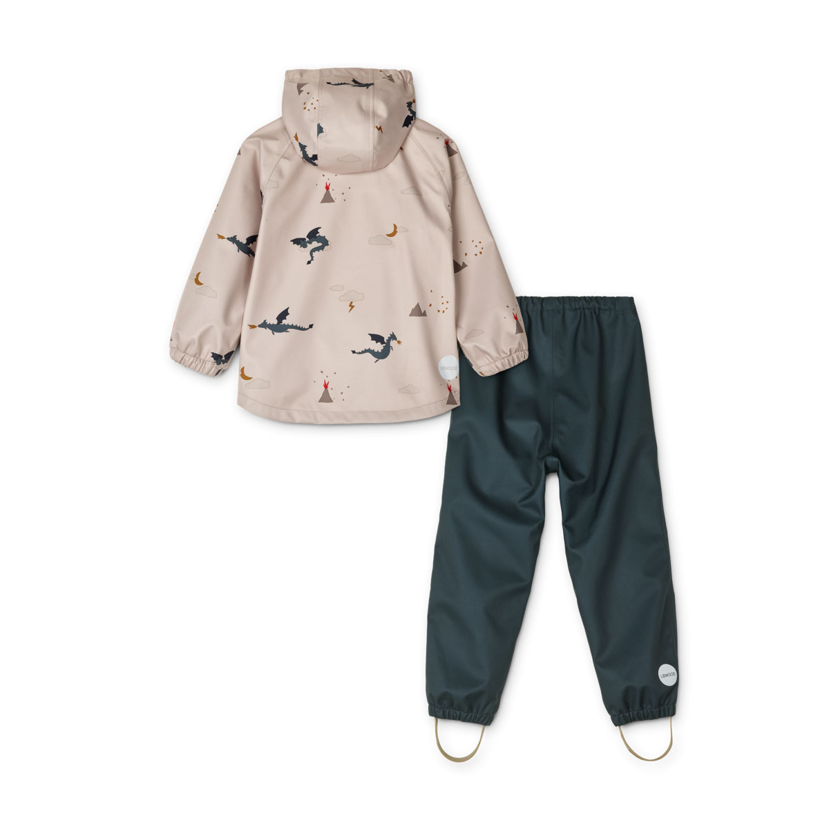 DELISTED Liewood Parker Regenbekleidungs-Set „Little dragon / Dark sandy mix“ – Bild 2