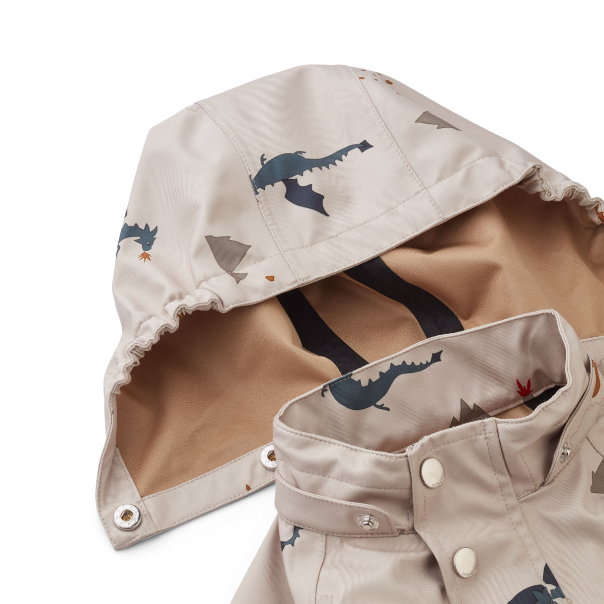 DELISTED Liewood Parker Regenbekleidungs-Set „Little dragon / Dark sandy mix“ – Bild 5