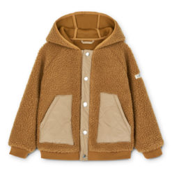Liewood Yves Sherpa Kapuzenjacke für Kinder „Golden caramel / Oat mix“, Gr. 92, 98, 116