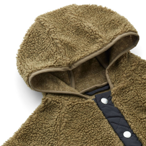 DELISTED Liewood Yves Sherpa Kapuzenjacke für Kinder „Khaki black mix“, 1-6 Jahre – Bild 4