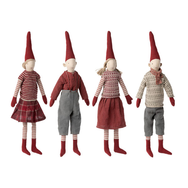 Maileg Weihnachts-Wichtel, Medium Pixy 4er-Set, H51cm