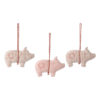 Maileg Weihnachtsbaumschmuck 3er-Set „Schweine aus Leinen“