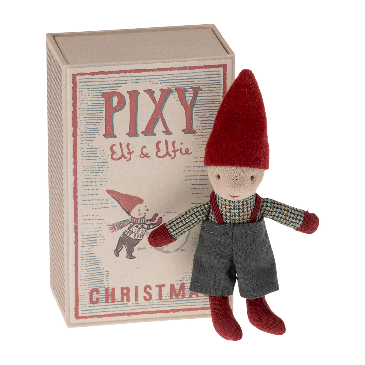 DELISTED Maileg Weihnachtself Pixy Elf in Streichholzschachtel, H14 cm – Bild 3