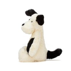 Jellycat Kuscheltier Bashful Black & Cream Puppy Medium (H31cm) – Bild 2