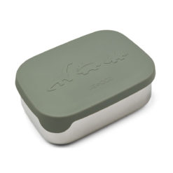DELISTED Liewood Arthur Lunchbox „Dino faune green“, Edelstahl mit Silikon-Deckel