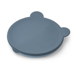 Liewood Frodo Silikon Menüteller mit Deckel „Mr Bear / Whale blue / Sea blue mix“, ø22cm – Bild 3