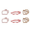 Liewood Karina Pancake-Set „Safari : Dusty raspberry multi mix“, 6er-Set, Silikon 01
