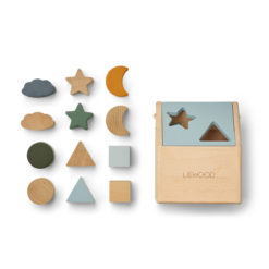 Liewood Steckspiel Ludwig „Faune green multi mix“, Holzformen Puzzle, 17x14cm – Bild 2