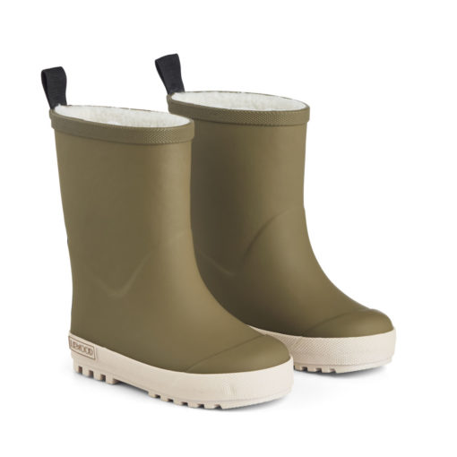 Liewood Mason Thermo-Regenstiefel „Khaki / Sand mix“, Teddyfutter, Gr. 22, 23, 25