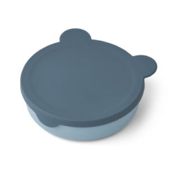 Liewood Rosie Silikon Menüschale mit Deckel „Mr Bear / Whale blue/ Sea blue mix“, ø15cm – Bild 3