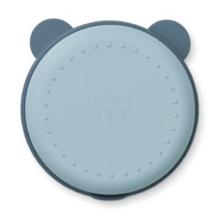 Liewood Rosie Silikon Menüschale mit Deckel „Mr Bear / Whale blue/ Sea blue mix“, ø15cm – Bild 4