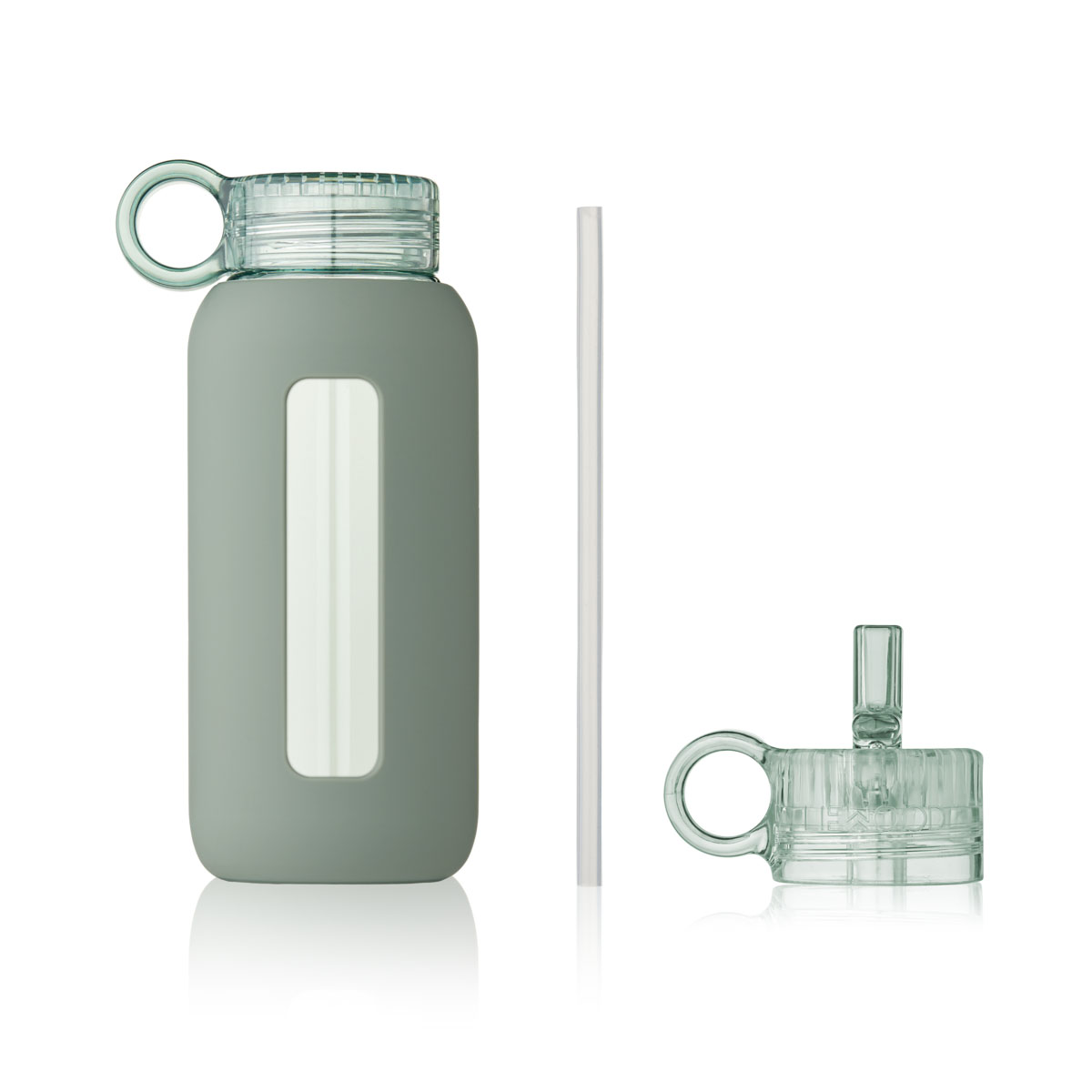 DELISTED Liewood Tritan-Wasserflasche Yang „Faune green / Peppermint mix“, 350ml, auslaufsicher