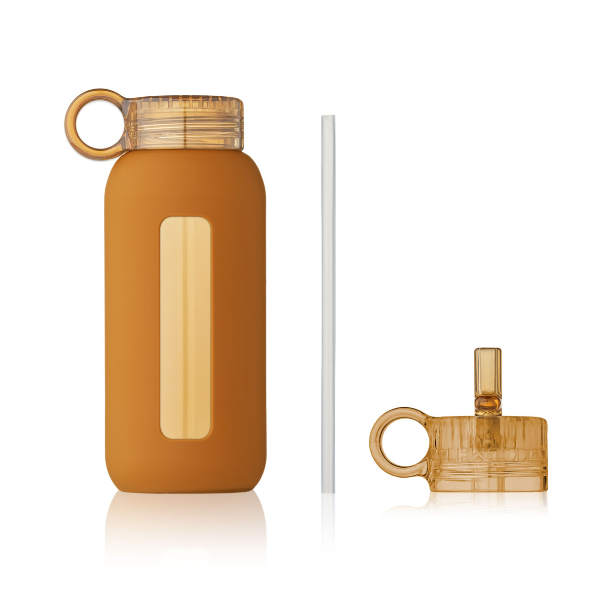 DELISTED Liewood Tritan-Wasserflasche Yang „Mustard“, 350ml, auslaufsicher