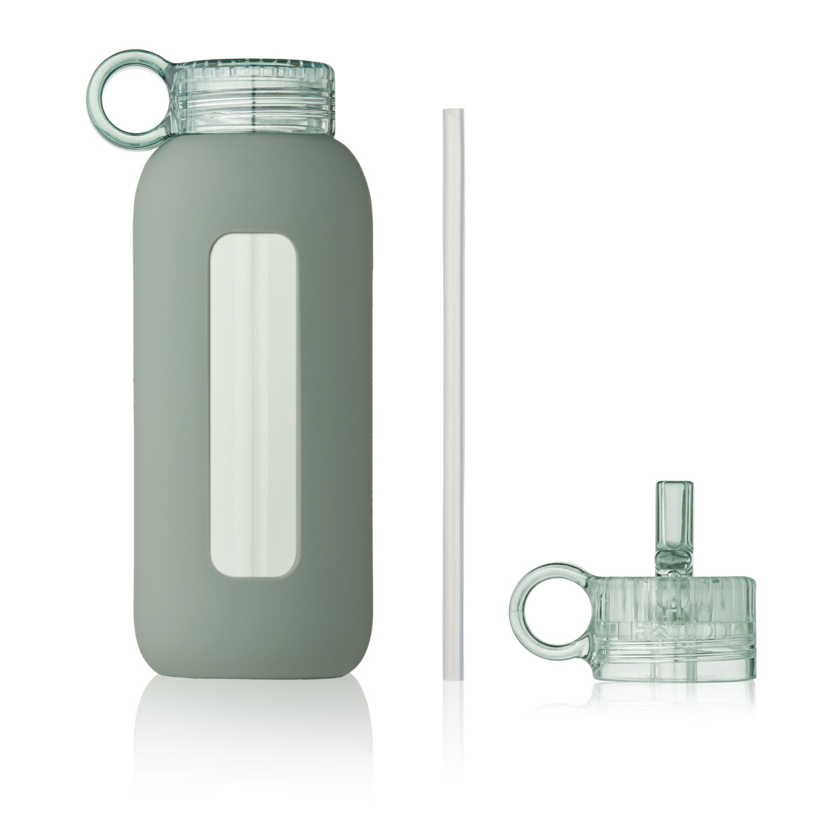 DELISTED Liewood Tritan-Wasserflasche Yang „Faune green / Peppermint mix“, 500ml, auslaufsicher