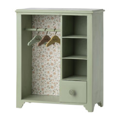 Maileg Miniatur Kleiderschrank aus Holz, minzgrün, 33x28cm
