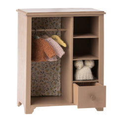Maileg Miniatur Kleiderschrank aus Holz, powder, 33x28cm