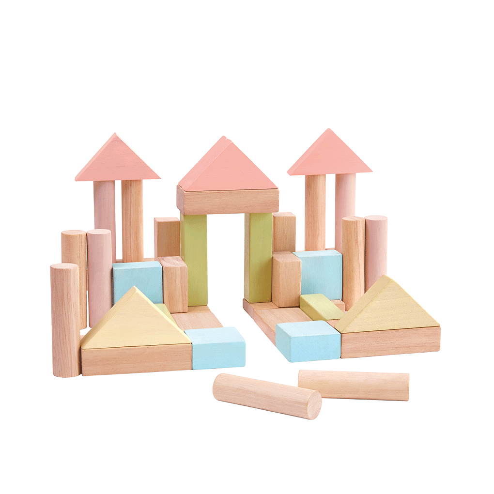 PlanToys Bauklötze-Set, 40-teilig aus Holz