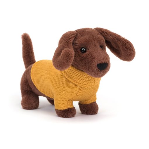 Jellycat Kuscheltier Sweater Sausage Dog „Yellow“ (14x7cm)