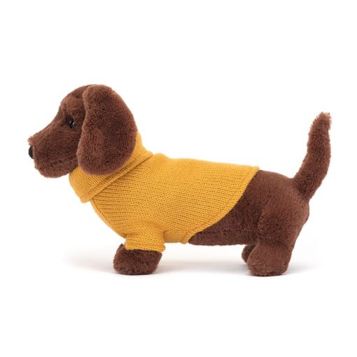 Jellycat Kuscheltier Sweater Sausage Dog „Yellow“ (14x7cm) – Bild 2