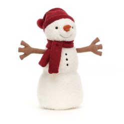 Jellycat Kuscheltier Teddy Snowman Large „red“ (34x15cm)