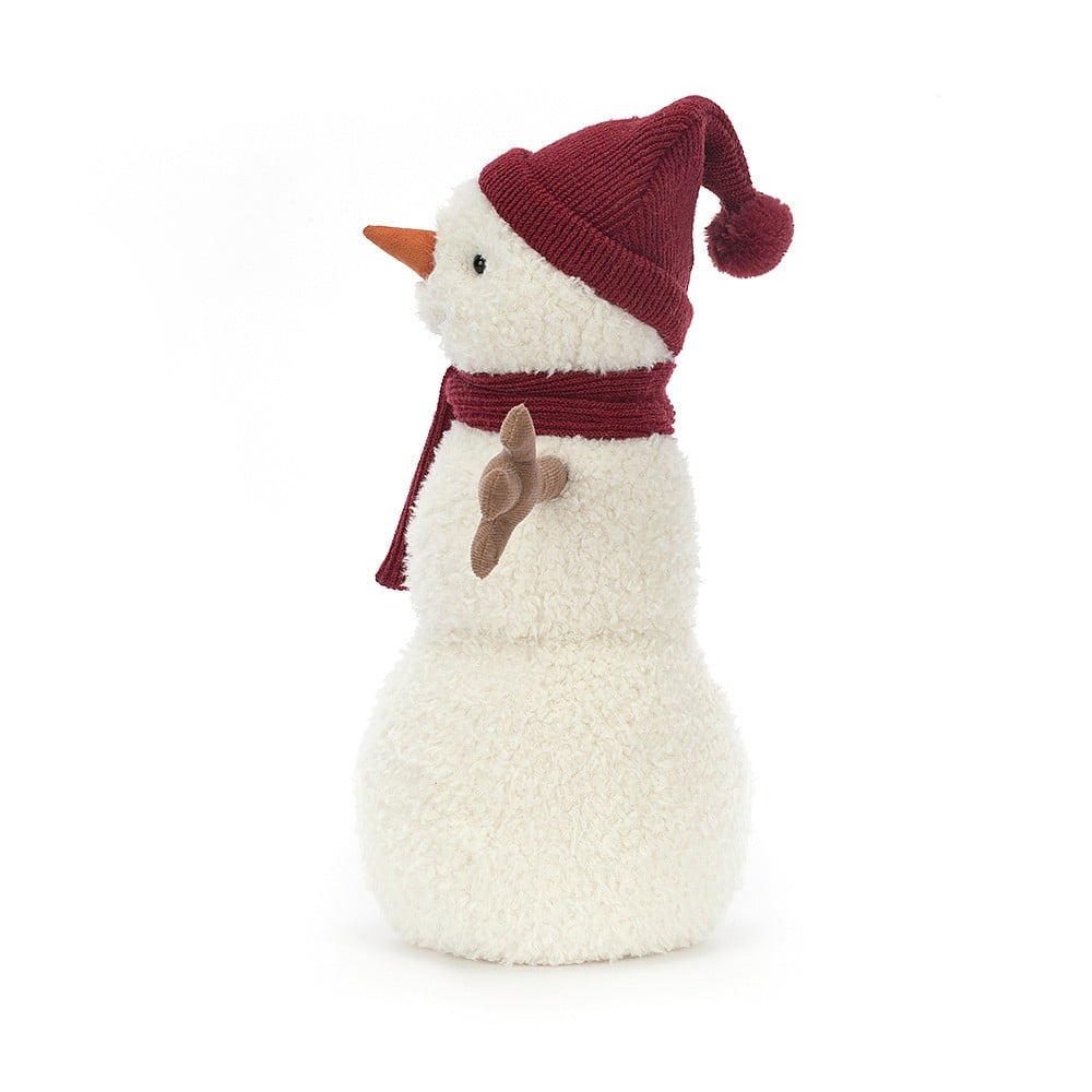 Jellycat Kuscheltier Teddy Snowman Large „red“ (34x15cm) – Bild 3
