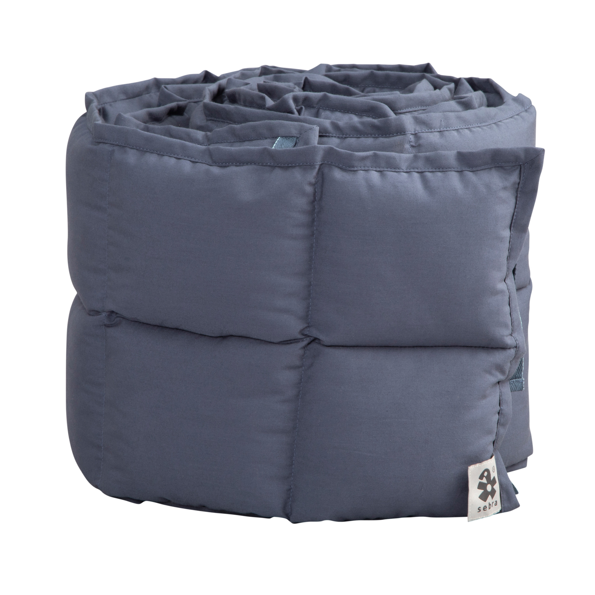 DELISTED Sebra Bettnestchen „nordic blue“, Bio-Kapokfüllung, L360cm