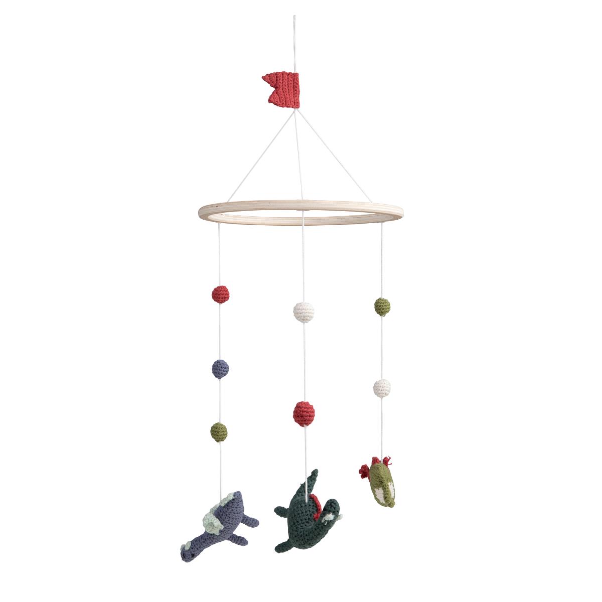 Sebra Häkel-Babymobile „Dragon Tales“, 57x22cm