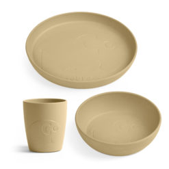 Sebra MUMS, Geschirr-Set „wheat yellow“, Biokunststoff