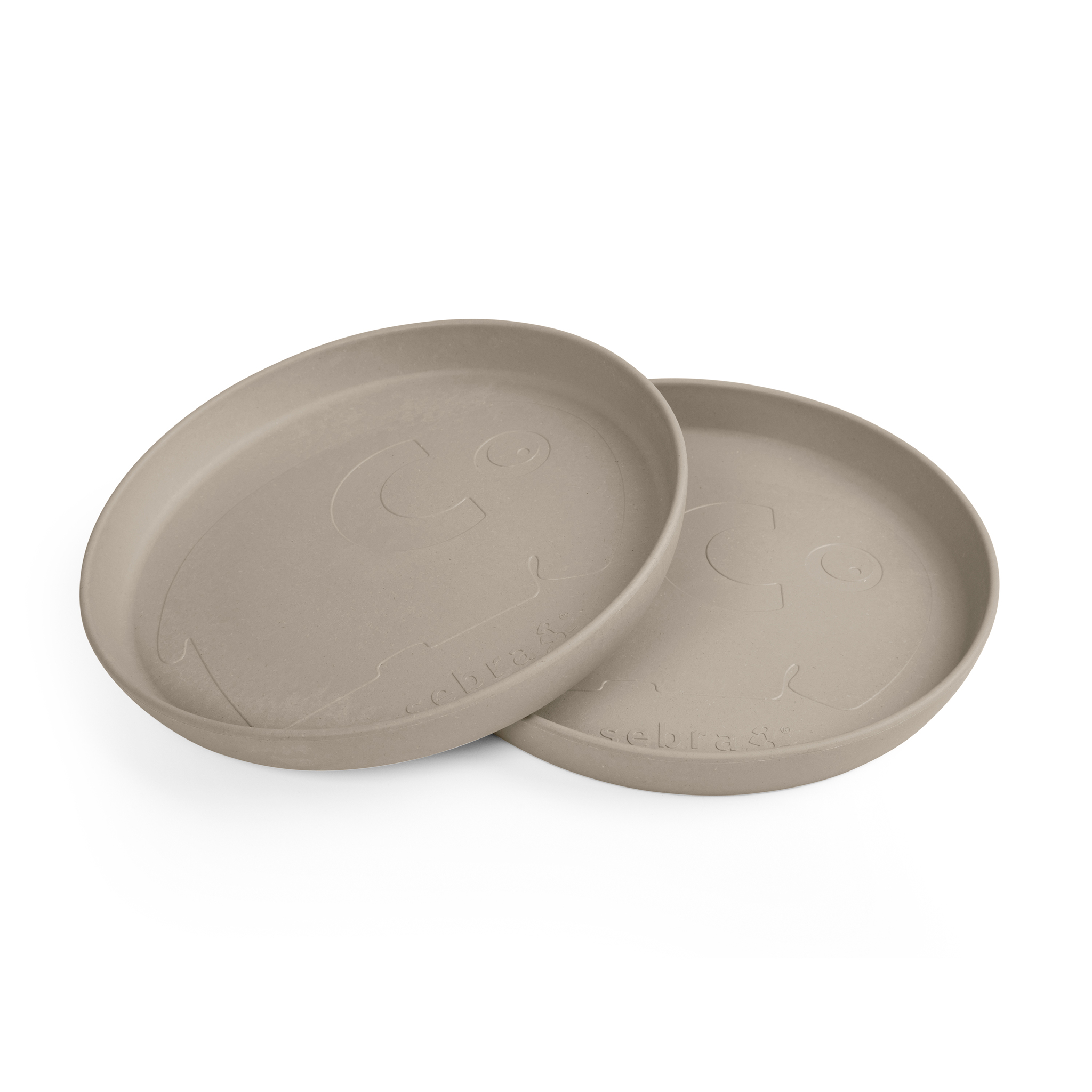 DELISTED Sebra MUMS, Teller-Set „jetty beige“, Biokunststoff
