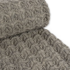 DELISTED Konges Sløjd Babydecke „Grey Melange“, Merinowolle, 100x70cm – Bild 2