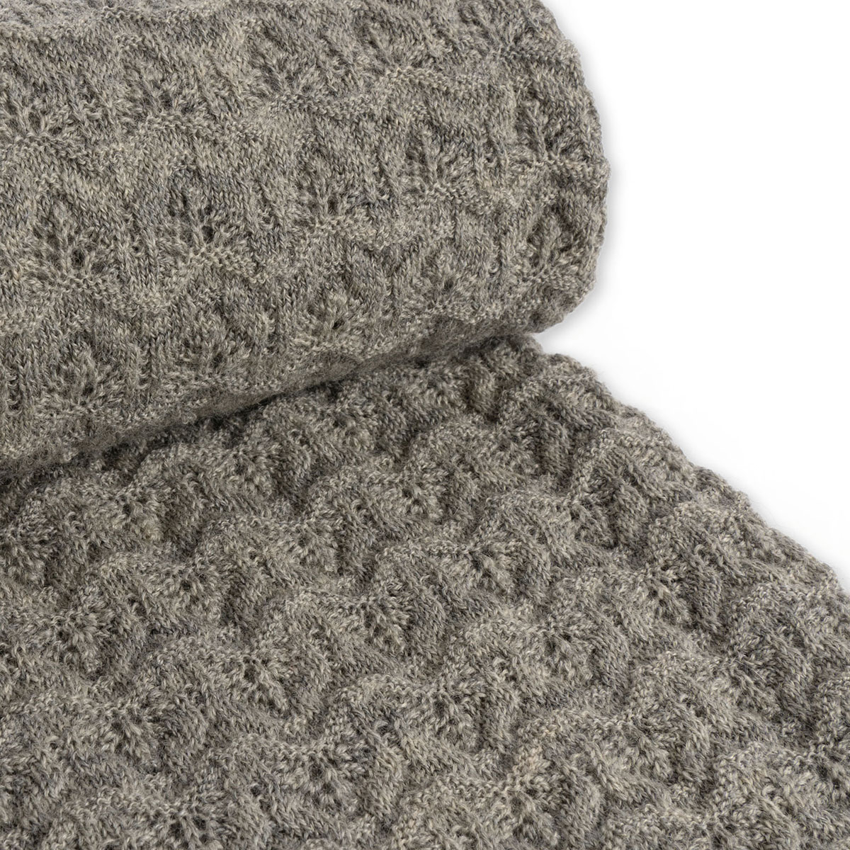 DELISTED Konges Sløjd Babydecke „Grey Melange“, Merinowolle, 100x70cm – Bild 2