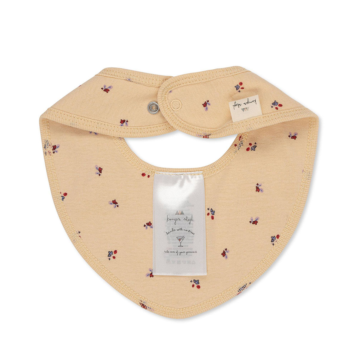 DELISTED Konges Sløjd Bandana-Lätzchen „Bloom Red / Blue“ – Bild 2