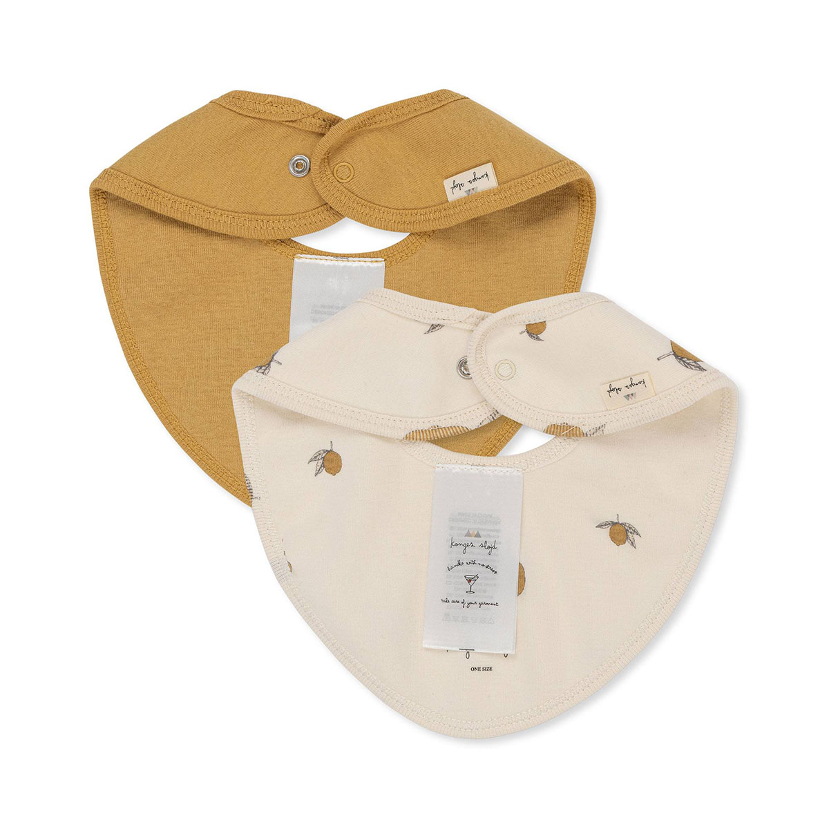 DELISTED Konges Sløjd Lätzchen-Set „Lemon“, 2er Set – Bild 2