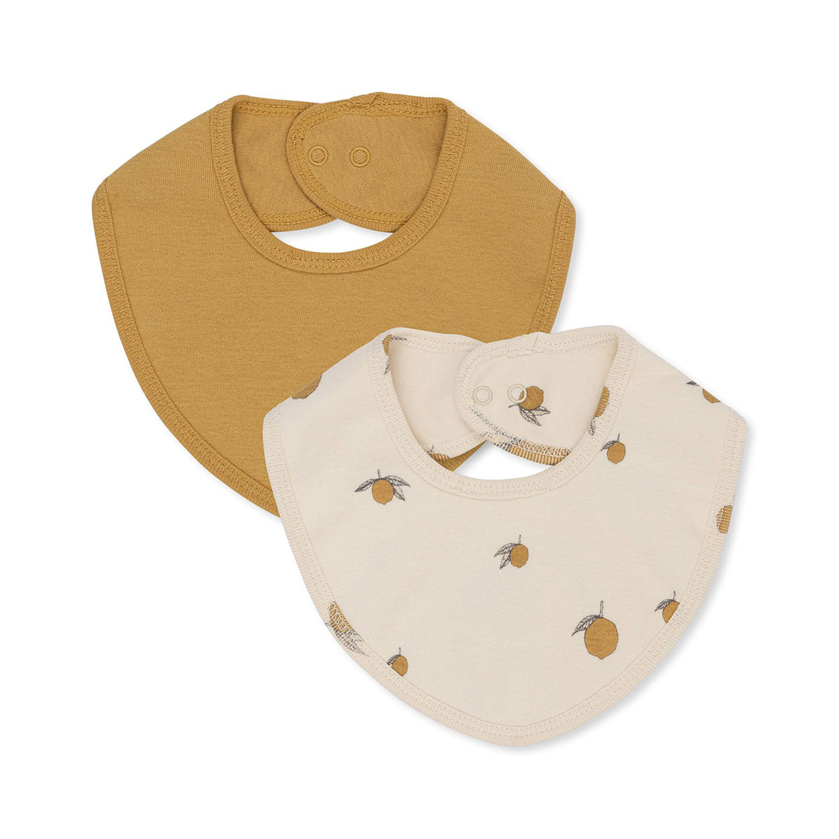 DELISTED Konges Sløjd Lätzchen-Set „Lemon“, 2er Set