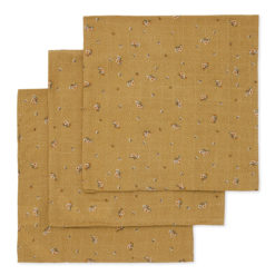 DELISTED Konges Sløjd Musselin Tuch-Set „Flower Bouquet Dijon“, 65cm, 3er-Set