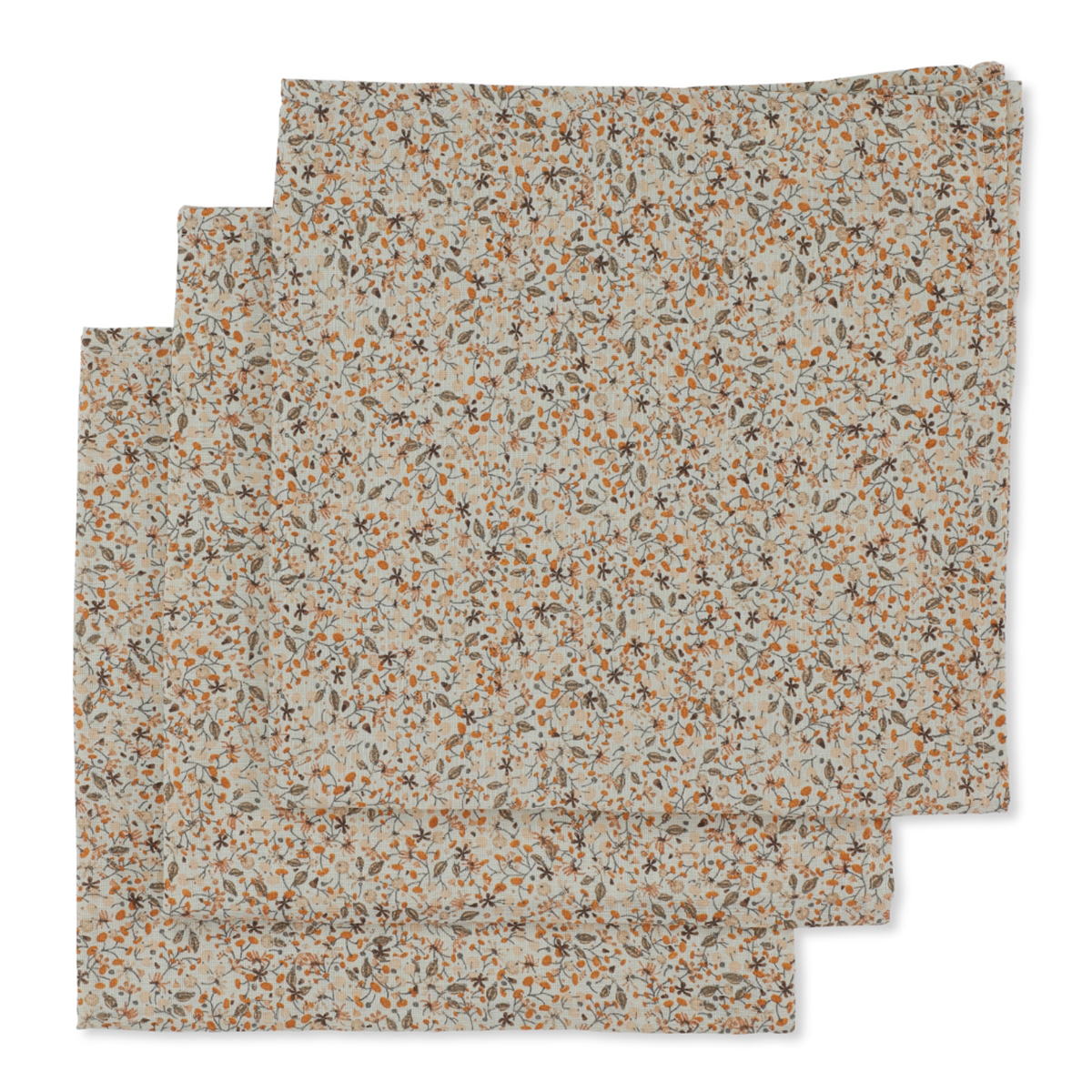 DELISTED Konges Sløjd Musselin Tuch-Set „Flower Field“, 65cm, 3er-Set