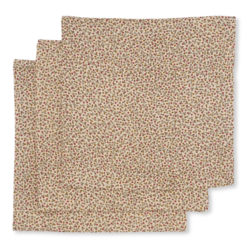 DELISTED Konges Sløjd Musselin Tuch-Set „Rosaraie Red“, 65cm, 3er-Set