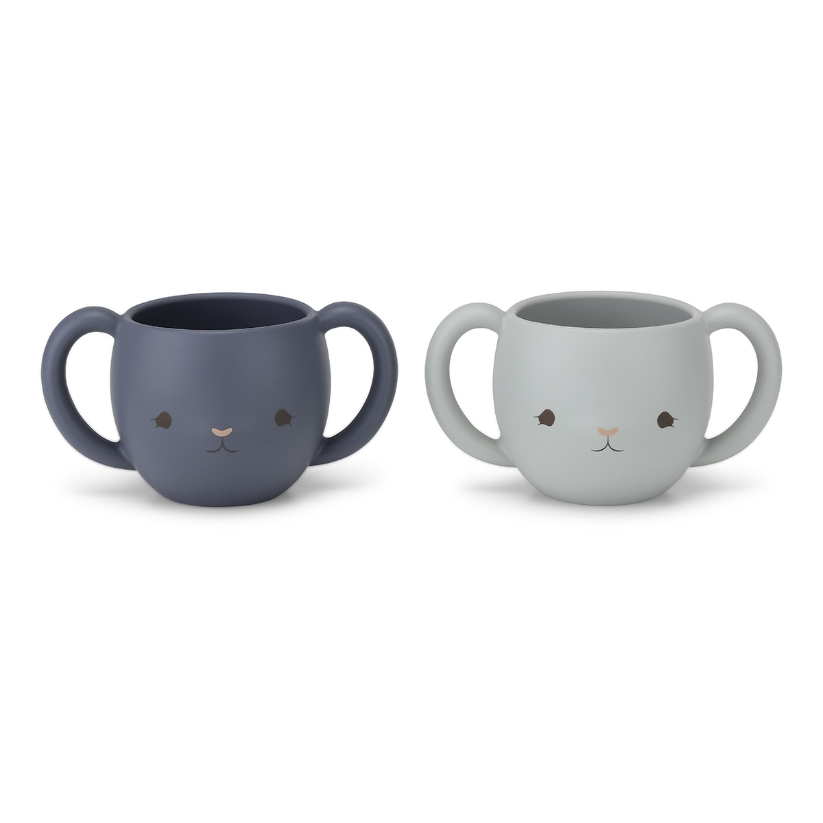 DELISTED Konges Sløjd Silikon-Kinderbecher mit Griffen „Topanga Beach / Shadow“, 2er-Set