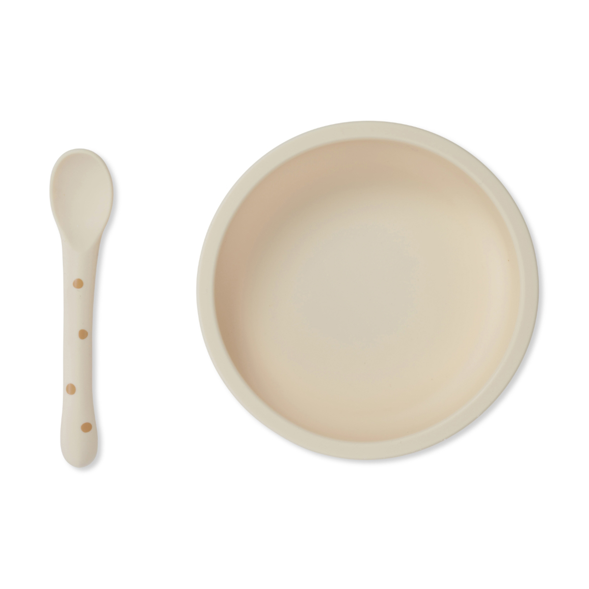 DELISTED Konges Sløjd Silikon-Schüssel-Set „Terracotta Dot“, Saugnapf