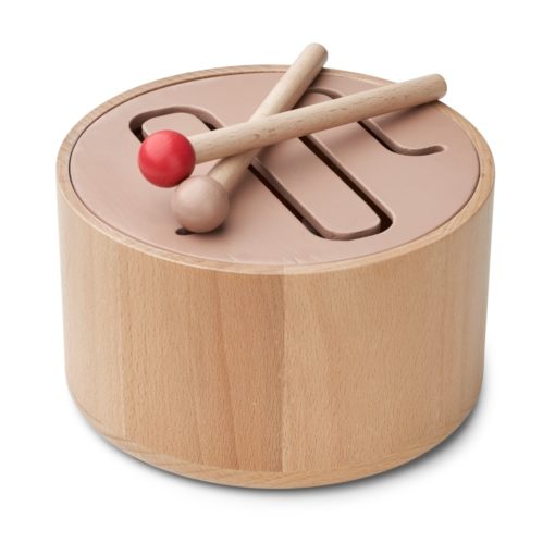 Liewood Pete Trommel „Tuscany rose / Apple red mix“, Buchenholz, ø16cm