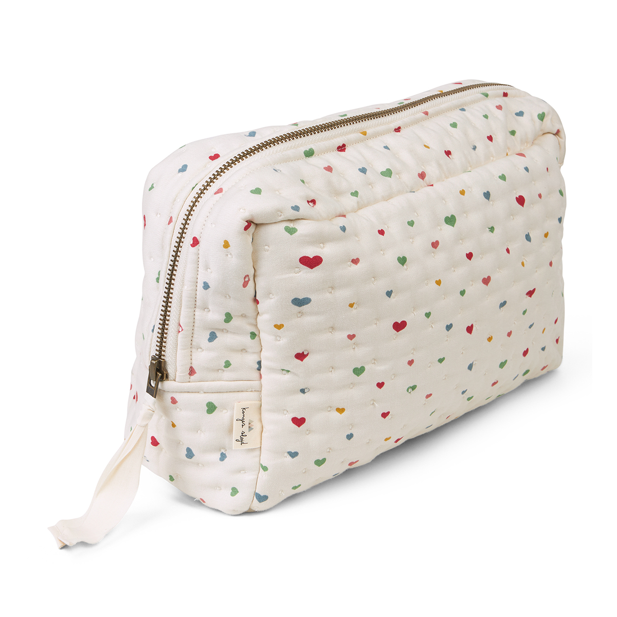 Konges Sløjd KS4757 - BIG QUILTED TOILETRY BAG - MULTI HEARTS - Extra 0