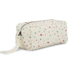 Konges Sløjd KS4773 - SMALL QUILTED TOILETRY BAG - MULTI HEARTS - Extra 0