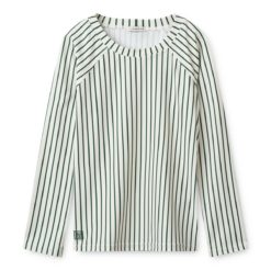 Liewood Noah swim tee_LW17607_1276_Stripe Garden green_Creme de la creme_1-23_1