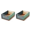 Liewood Aufbewahrungsbox Weston „Sea blue multi mix“, Größe S, 2er-Set, 25x18x10cm