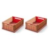 Liewood Weston storage box S 2-pack_LW14549_0106_Dusty raspberry multi mix2