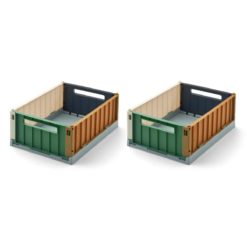 Liewood Aufbewahrungsbox Weston „Sea blue multi mix“, Größe S, 2er-Set, 25x18x10cm