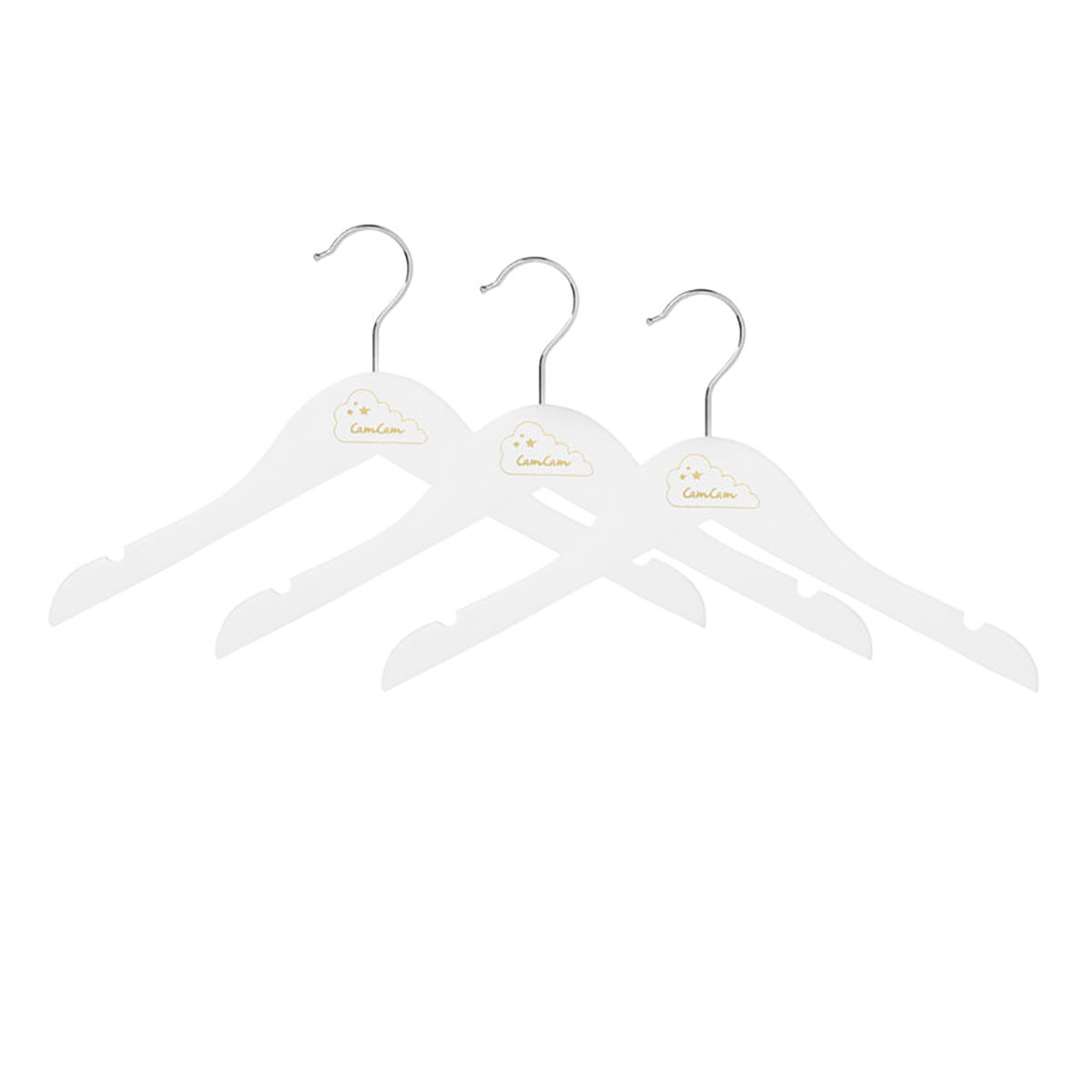 Cam Cam Kleiderbügel aus Holz „Weiß“, FSC®, 3er-Set